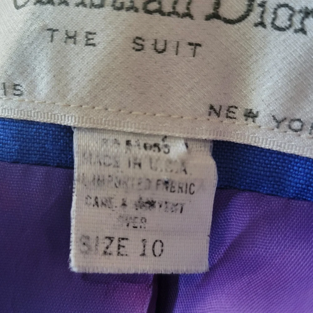 Christian Dior Vintage The Suit Single Button Closure Blazer