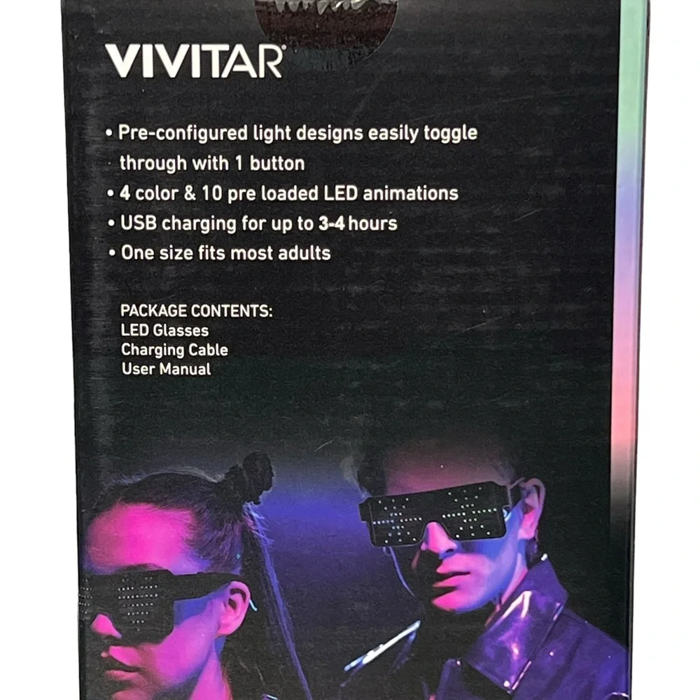 Vivitar RGB LED Eyewear Glasses