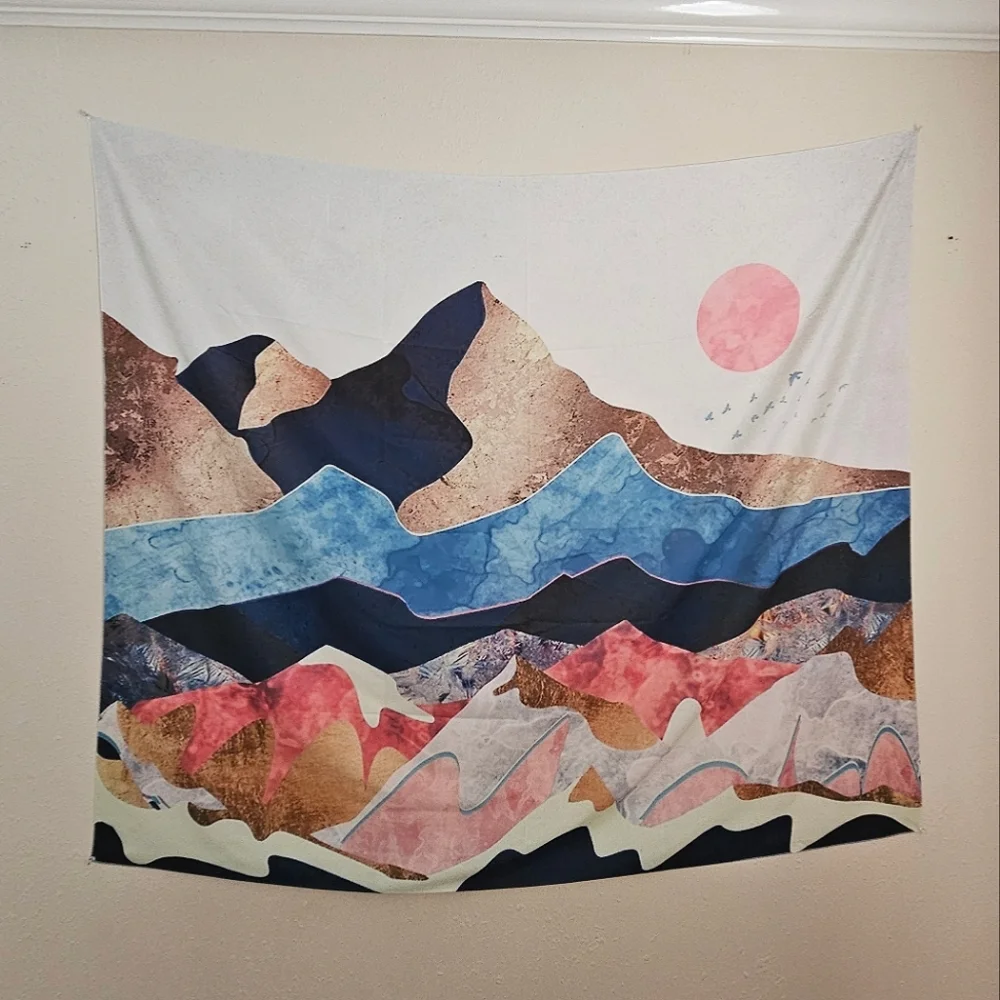 Boho Mountain Tapestry