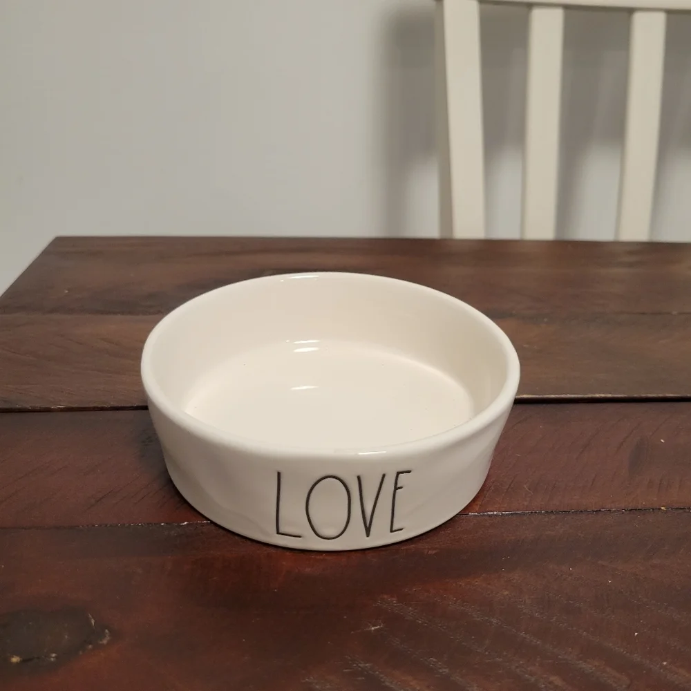 Rae Dunn Small LOVE pet bowl