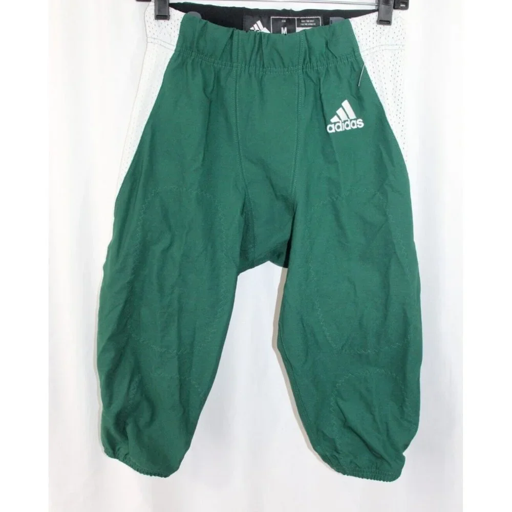 NWT Adidas $90 Mens Green White American Football Pants M