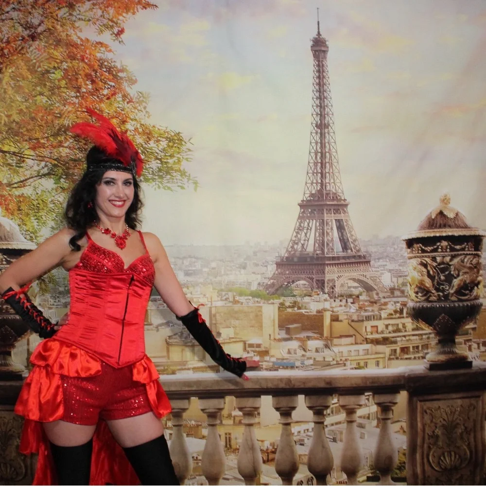 Paris vinyl background size 10x10 ft