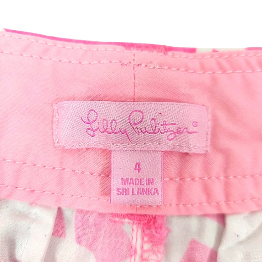 Lilly Pulitzer Pink & White Buttercup Scallop Shorts