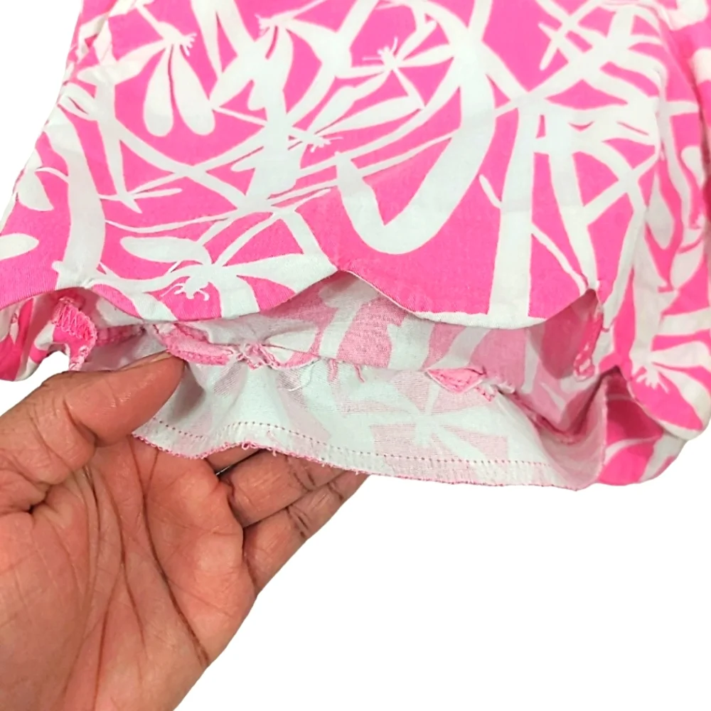 Lilly Pulitzer Pink & White Buttercup Scallop Shorts