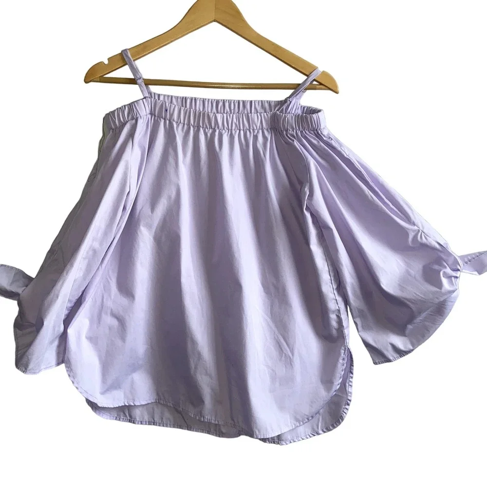 Seven Sisters Off The Shoulder Blouse Top XL Lavendar