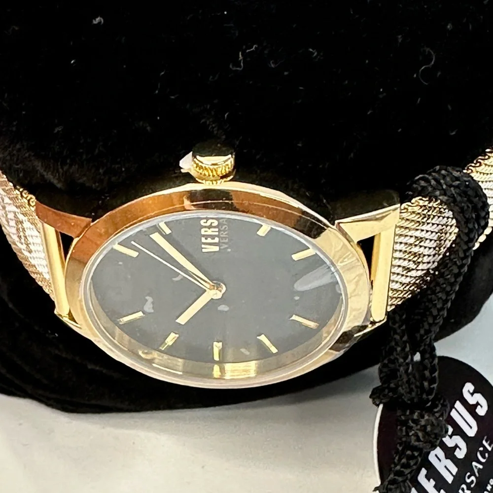 Authentic Versus Versace Barbes 38Mm Ip Yellow Gold Stainless Steel Watch