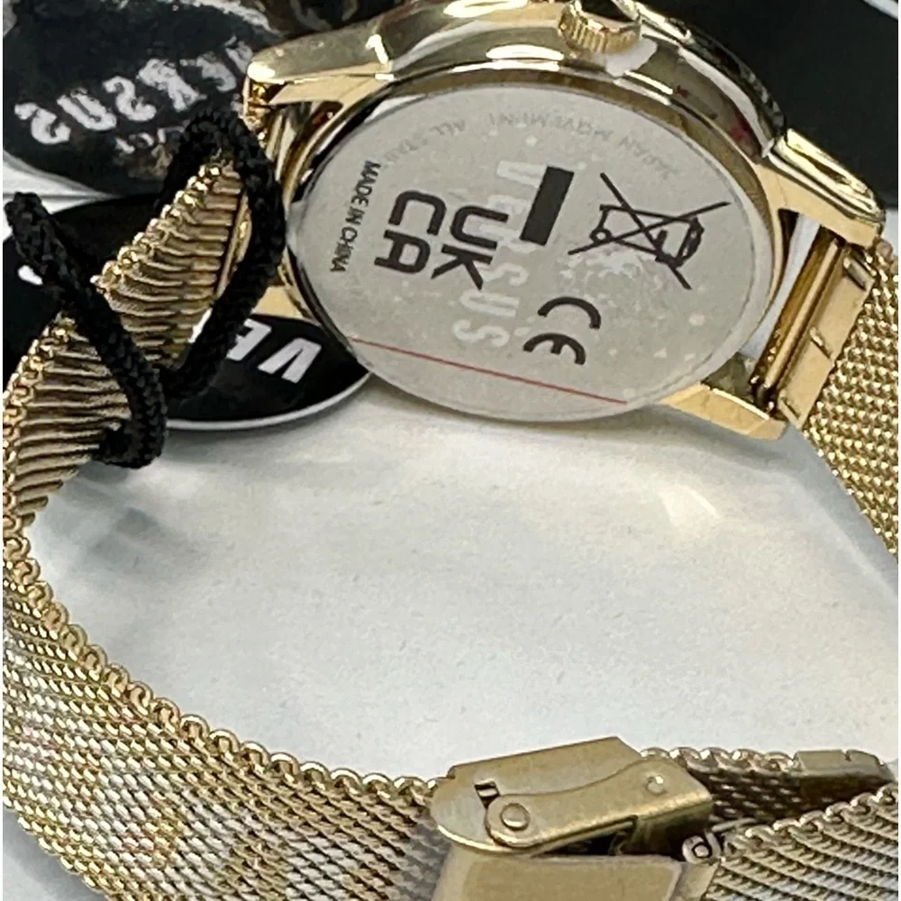Authentic Versus Versace Barbes 38Mm Ip Yellow Gold Stainless Steel Watch