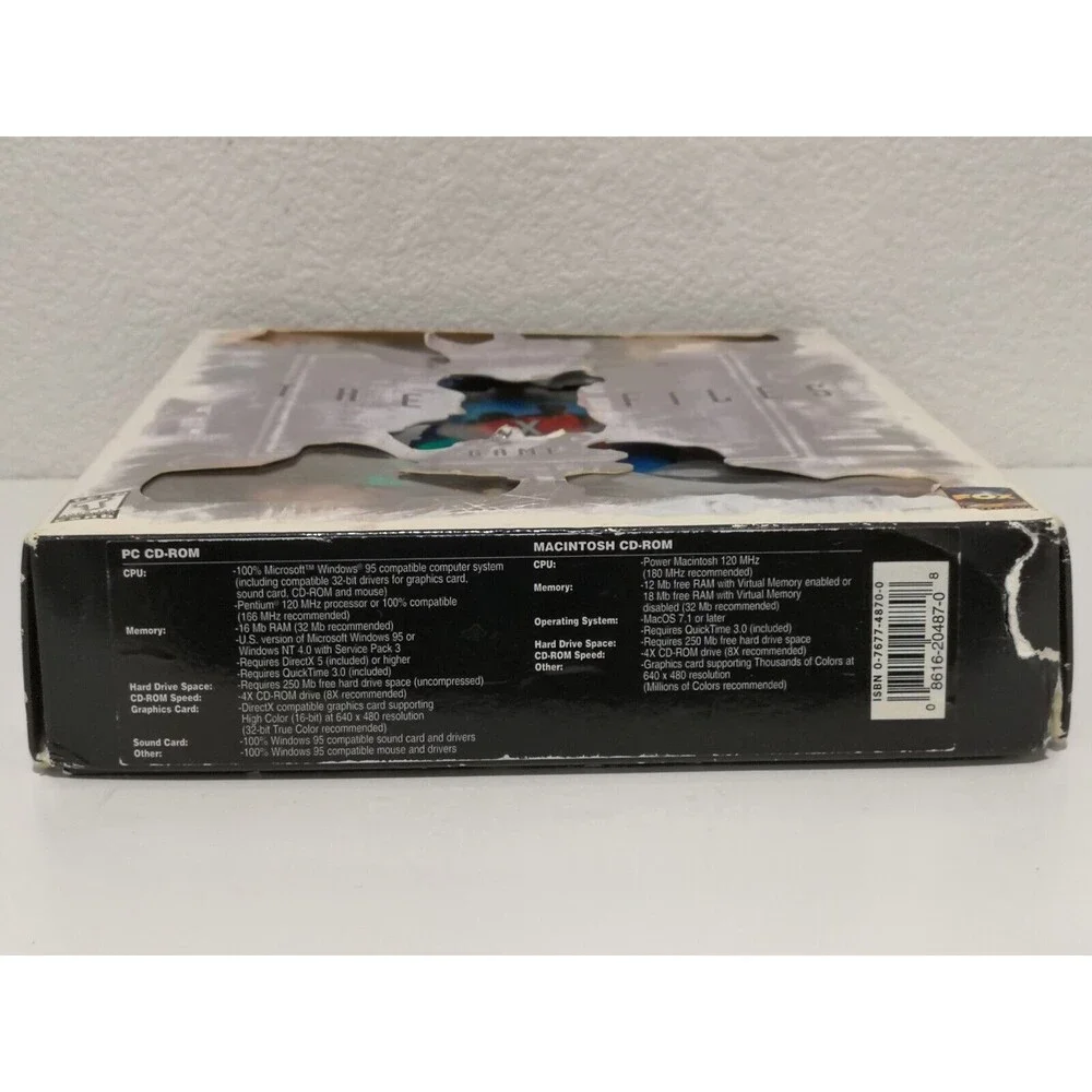 X-Files PC Game (Windows, 1998) 7-Disc Fox Interactive Big Box PC Game Complete