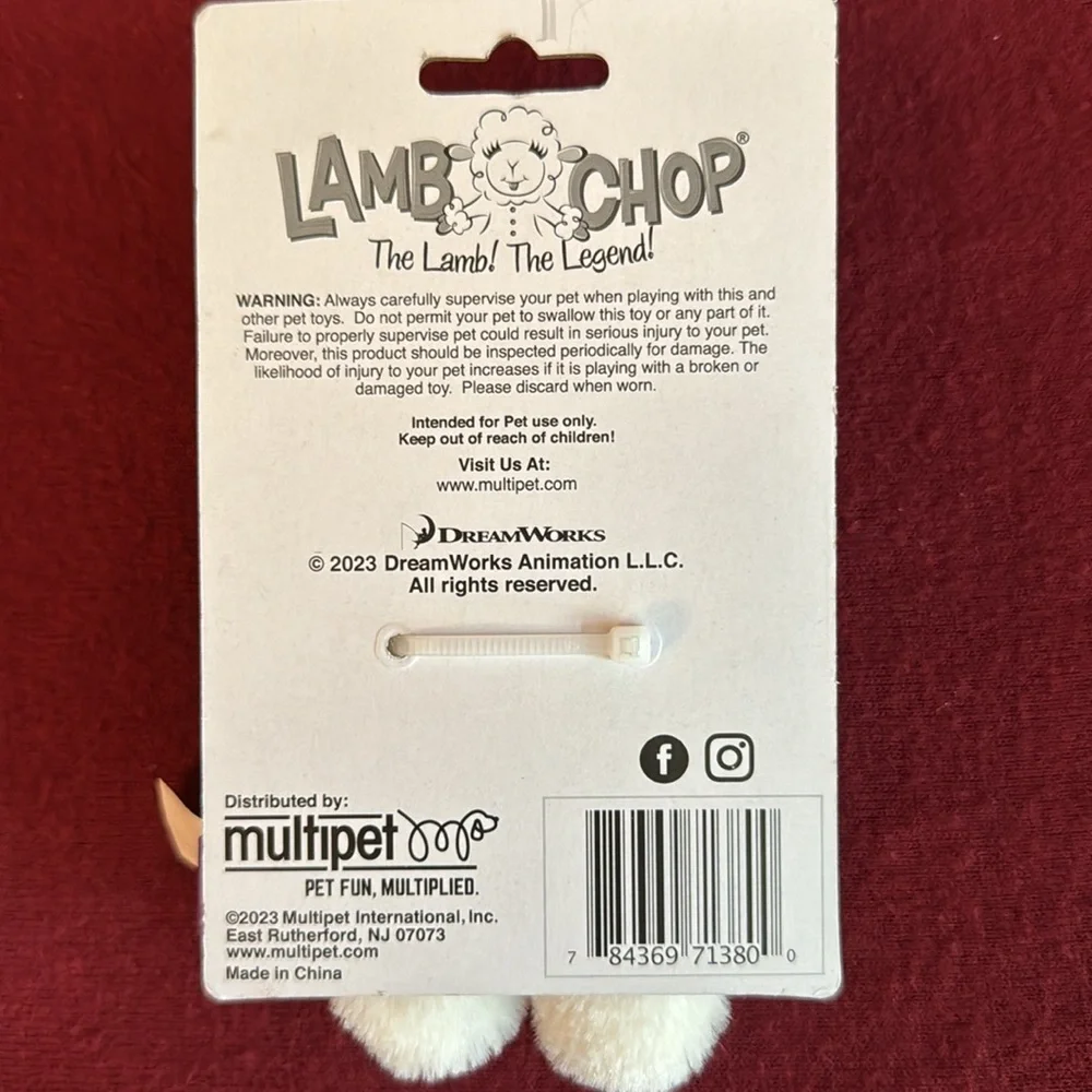 Brand New Lambchop cat toy with catnip
