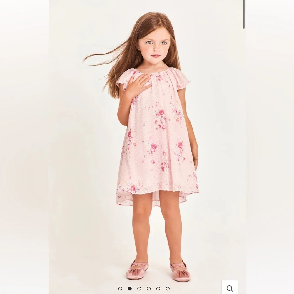 NWT LOVESHACKFANCY Lou Girls Pink Dress - Size 4/5 Years