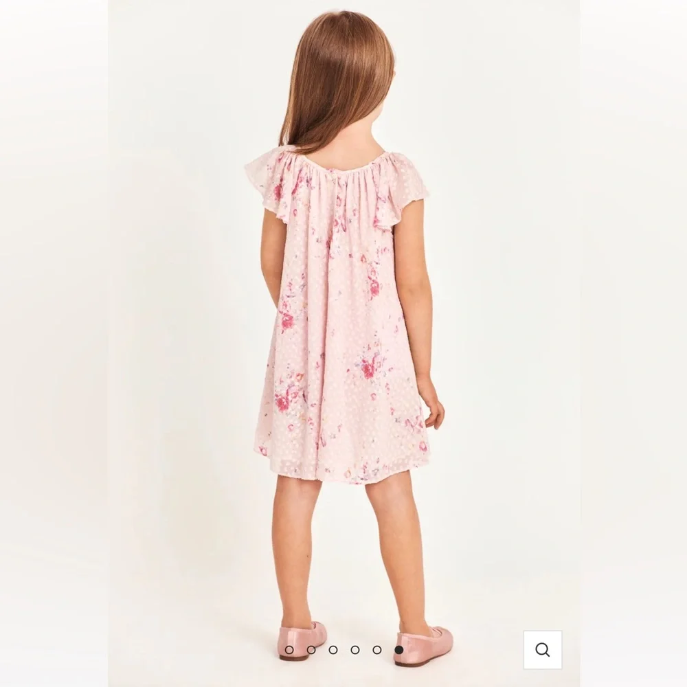 NWT LOVESHACKFANCY Lou Girls Pink Dress - Size 4/5 Years