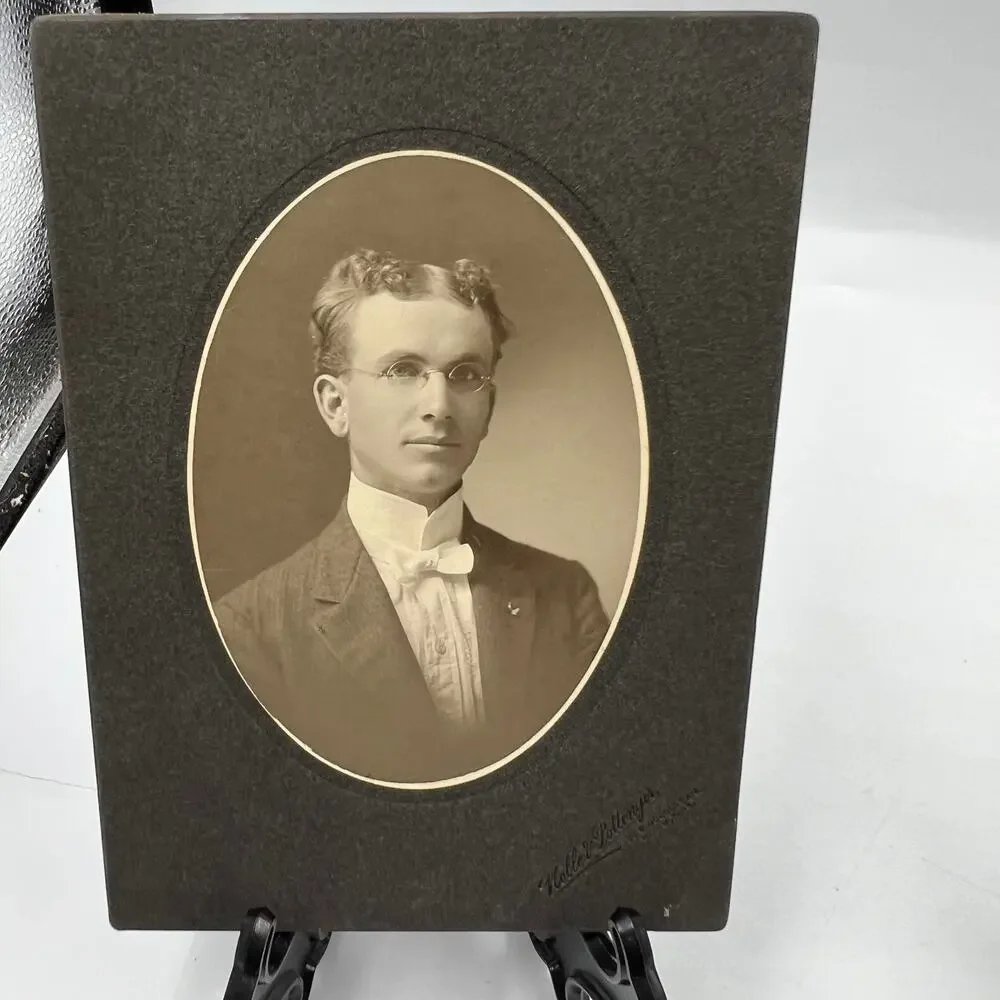 Antique 1800's Mounted Card Stock Photographs Suited Business Men & Priest