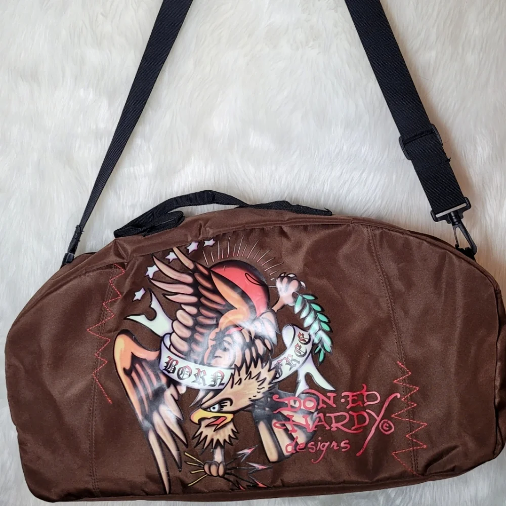 Vintage Ed Hardy Born Free Duffle Bag