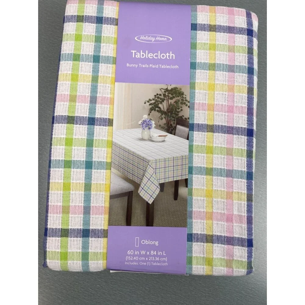 HOLIDAY HOME easter oblong plaid