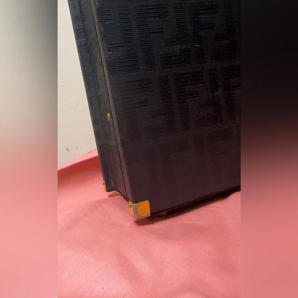 Fendi black leather
