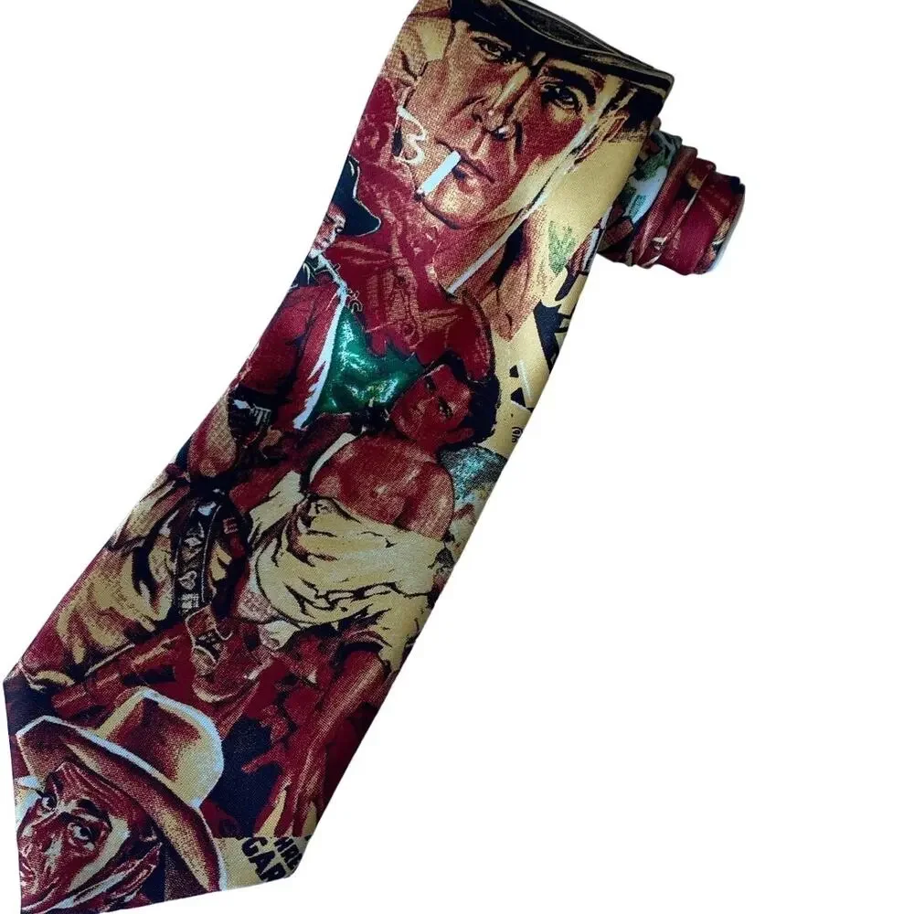 The Oklahoma Kid Men's Neck Tie Humphrey Bogart Jimmy Cagney Movie Silk Tie