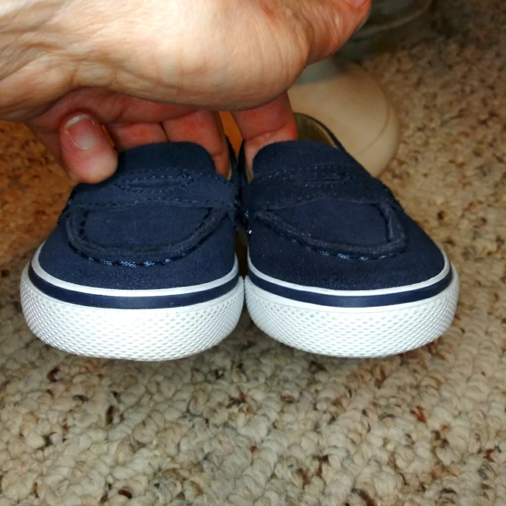 Janie And Jack Navy Suede Sneaker Loafers