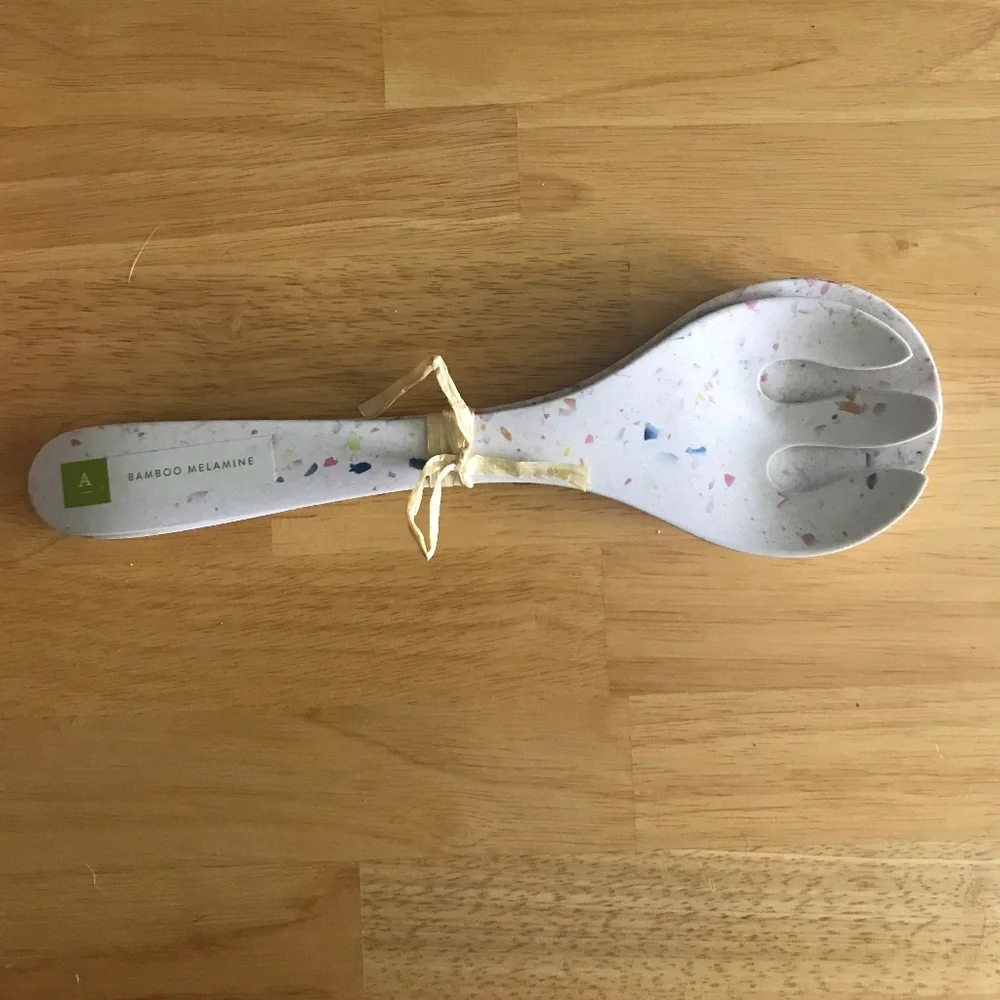 BRAND NEW ANTHROPOLOGIE BAMBOO MELAMINE SERVING SET