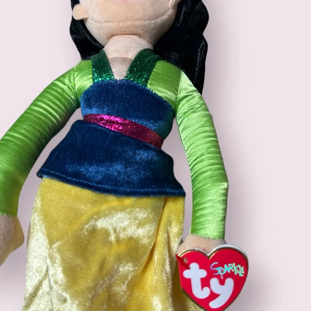 NWT Disney’s Mulan Ty Beanie Baby Sparkle Doll Stuffed Animal Toy
