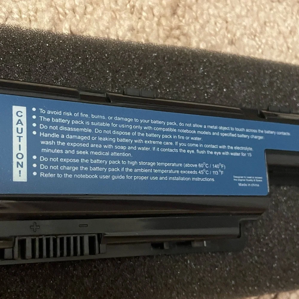 Laptop Lithium-Ion Battery Pack replacement for various Acer & Gateway models.