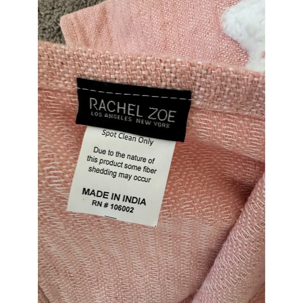 NWT Rachel Zoe Ghost Throw Blanket Pink