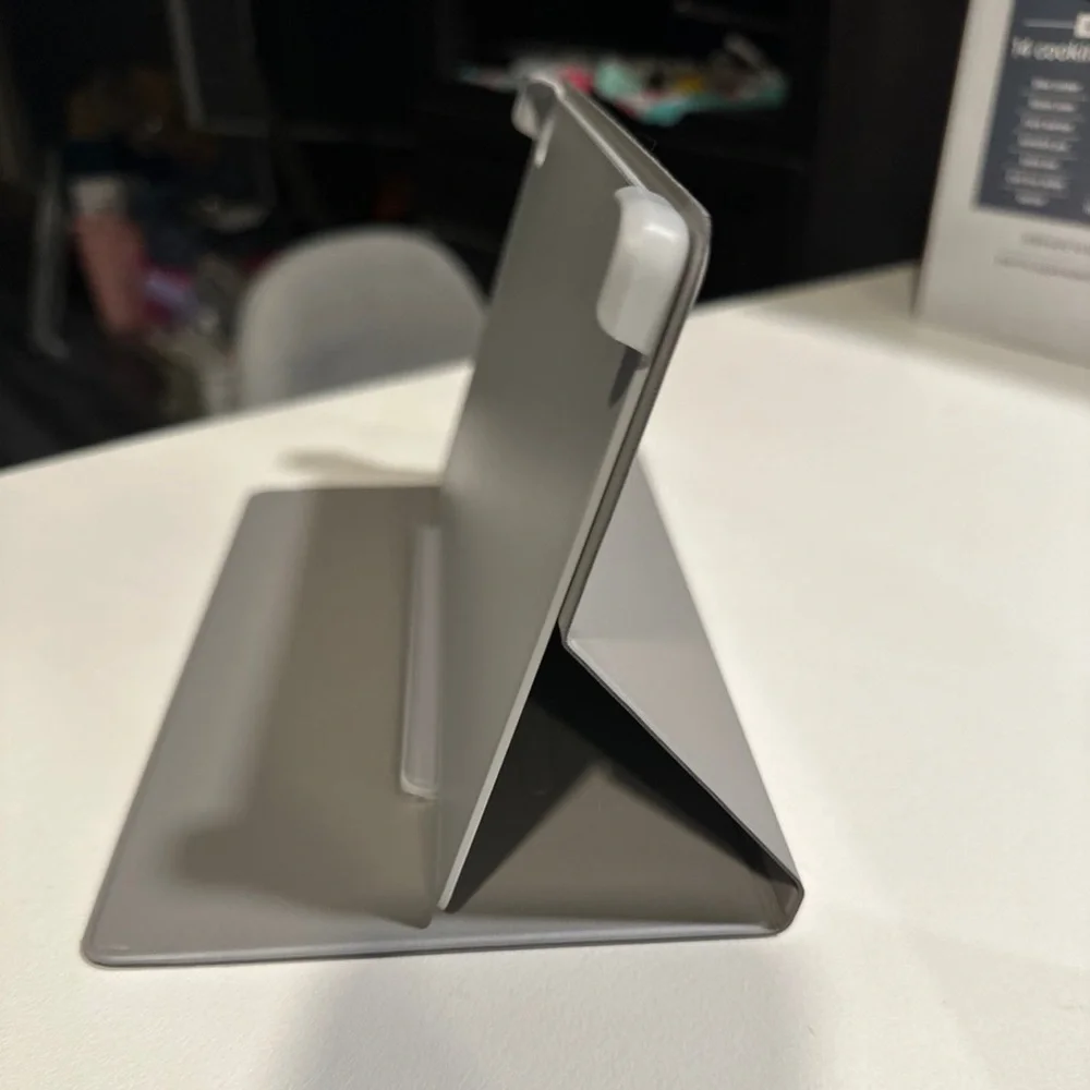 Samsung Galaxy Tab A7 Lite Book Cover Light Gray Folio Case Stand OEM New