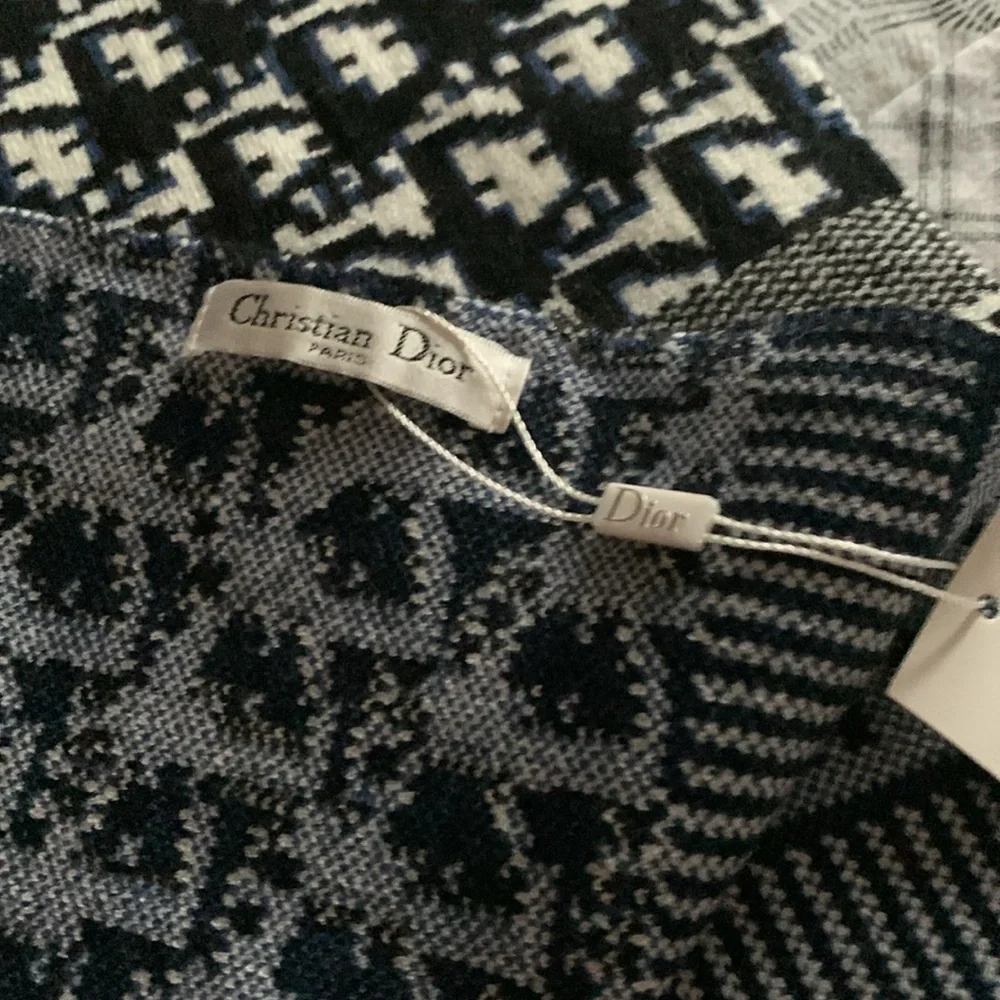 Christian Dior Black and White Scarf