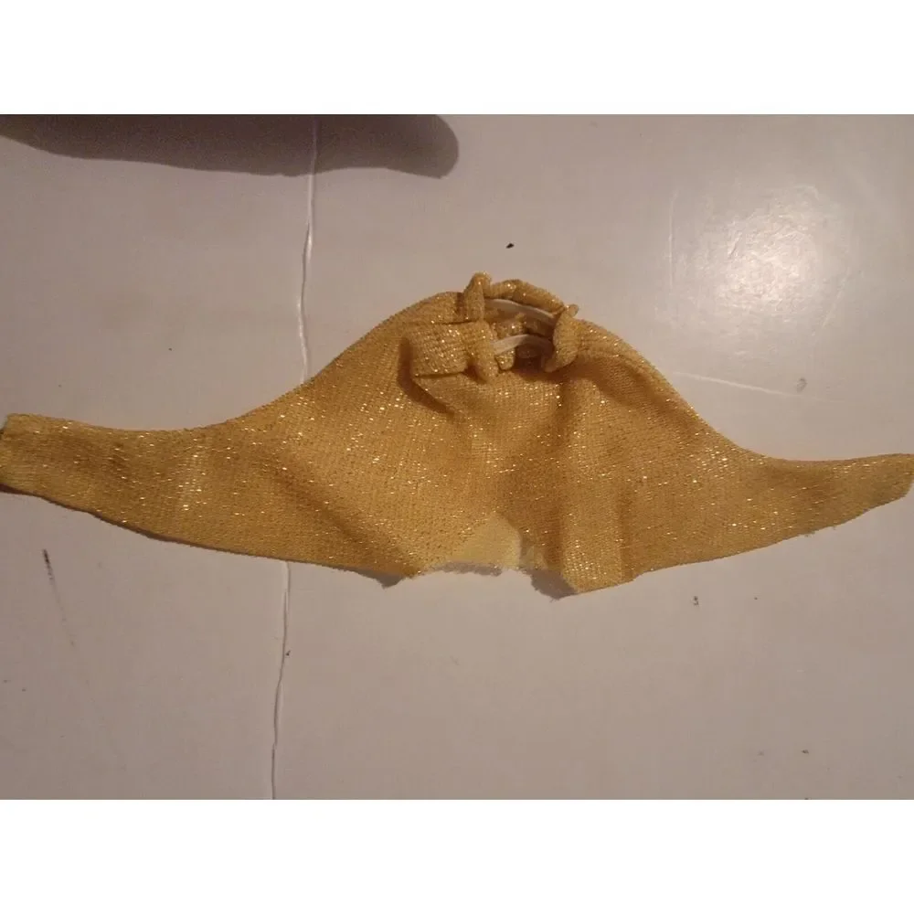 Vintage Barbie Ken Skipper Doll Accessory Clothing Sparkly Yellow Top VTG‎