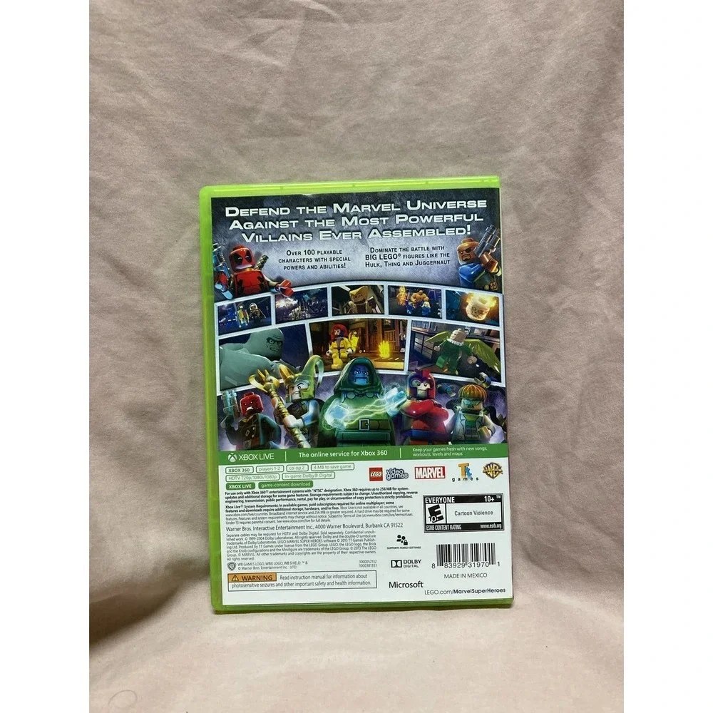 LEGO Marvel Super Heroes (Microsoft Xbox 360, 2013) CIB