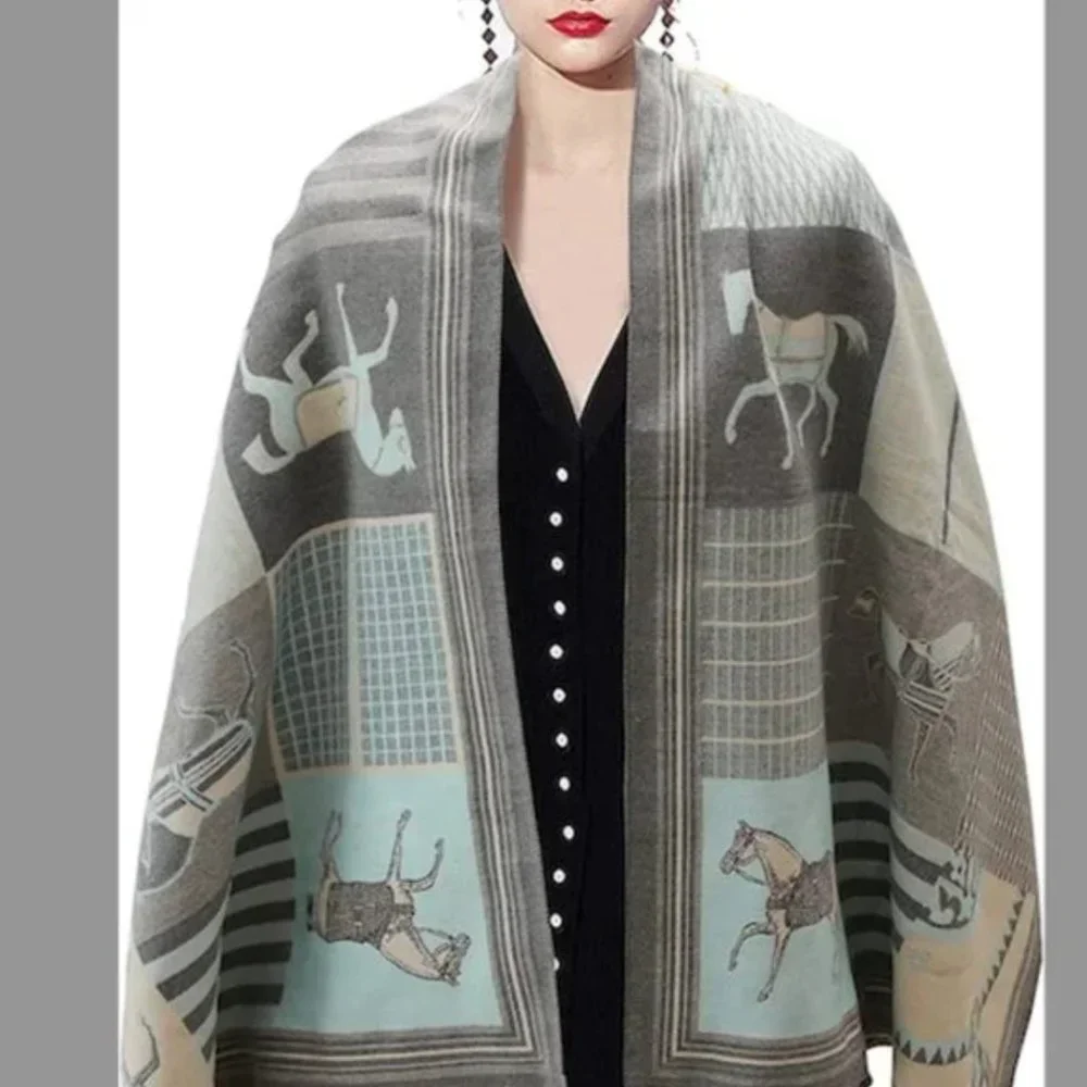 Kerri Horse Poncho Scarf