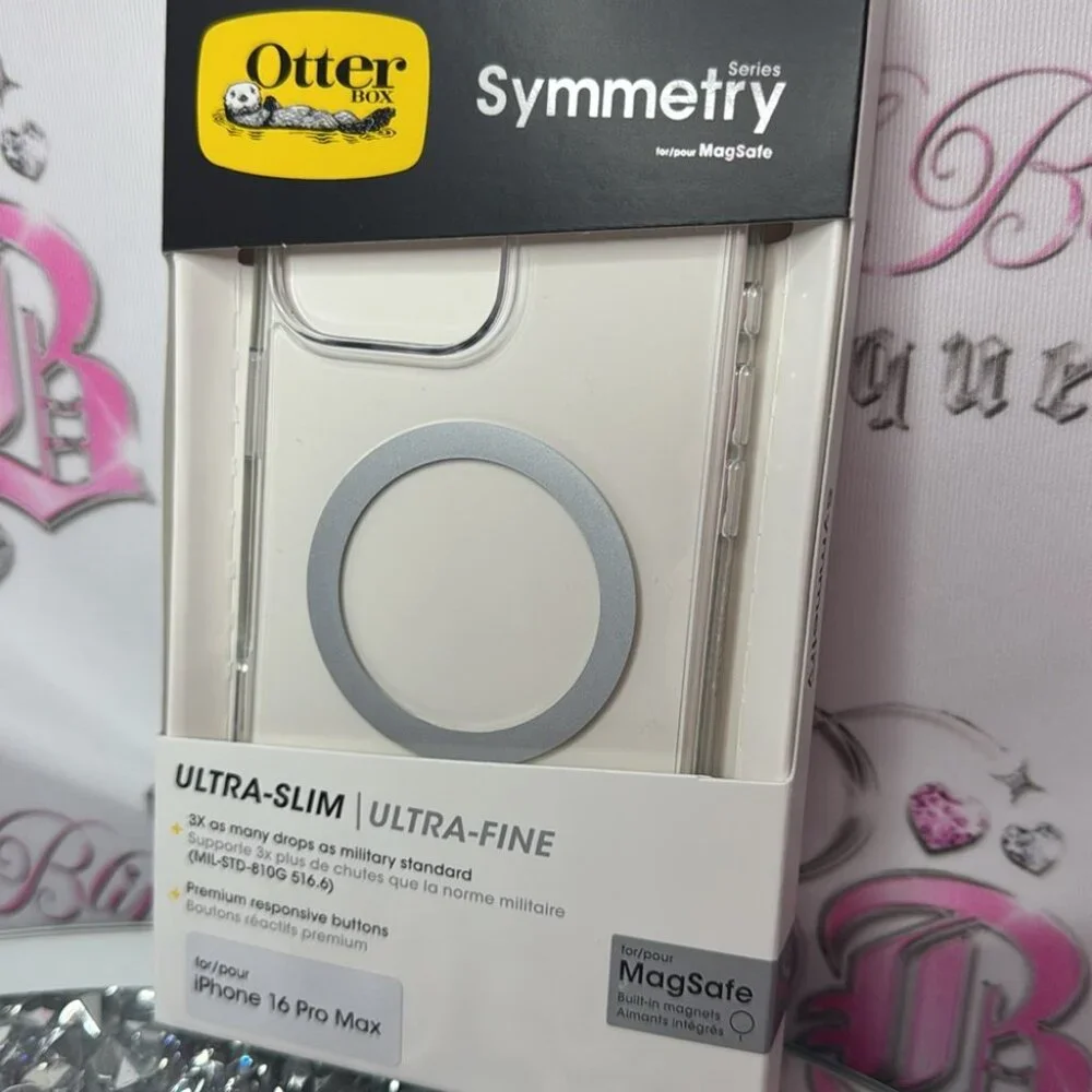 Otterbox magsafe iPhone 16 pro max BRAND NEW Clear iPhone Case with Gray Design