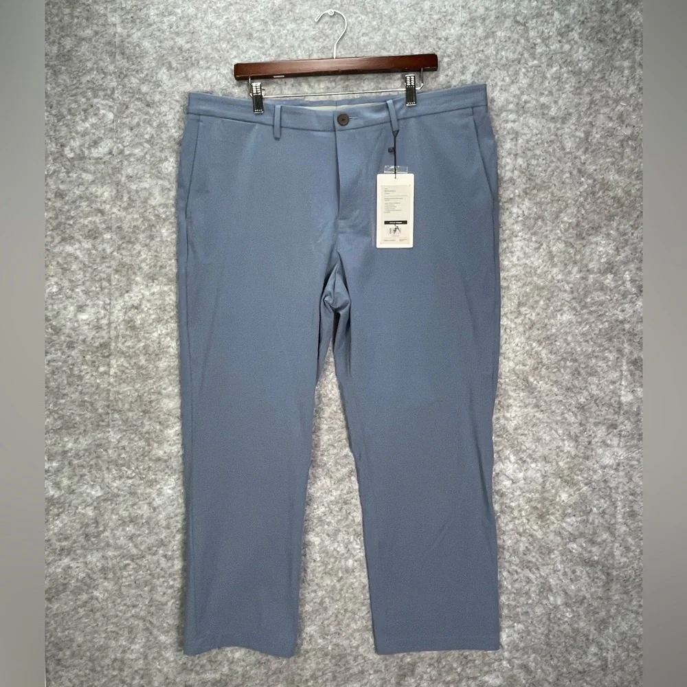Ministry Of Supply Men’s Momentum Chino Size 40x26 Blue Flat Front Straight Leg