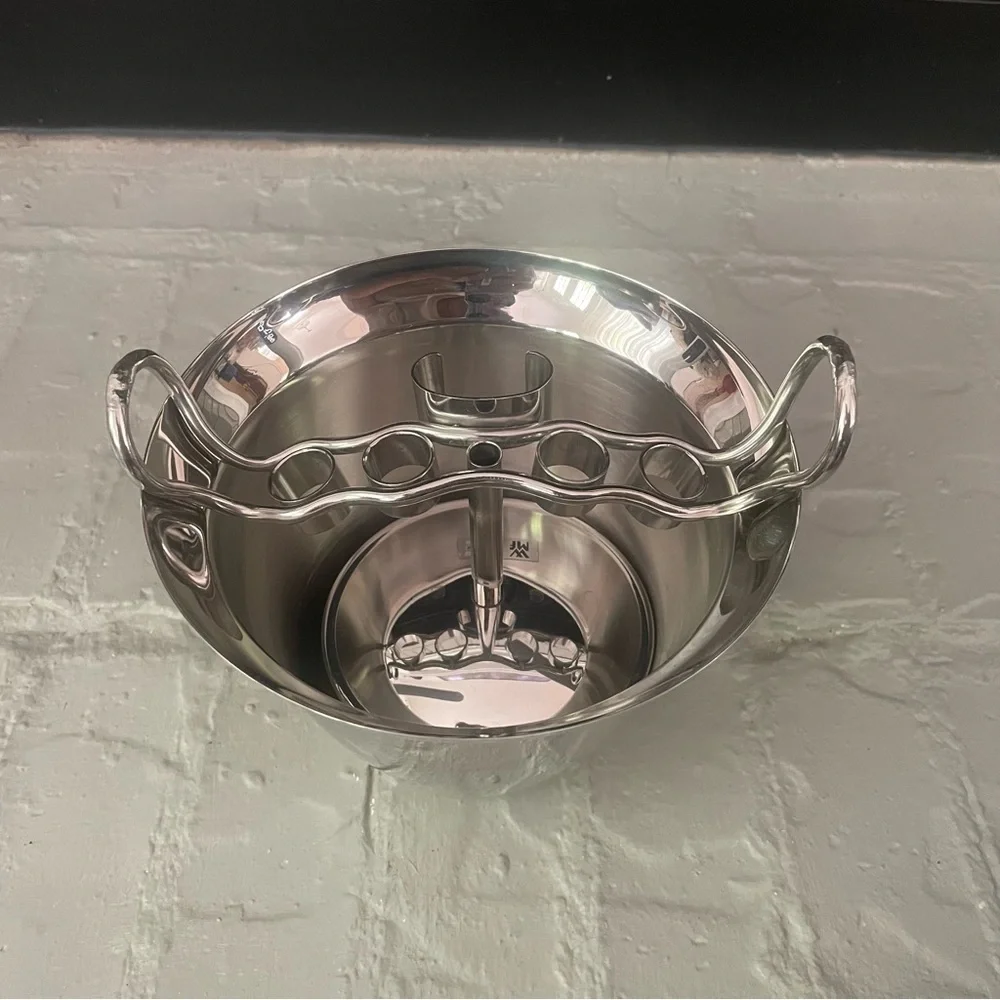 Cromargan WMF stainless steel bar accessories ice bucket and tools holder