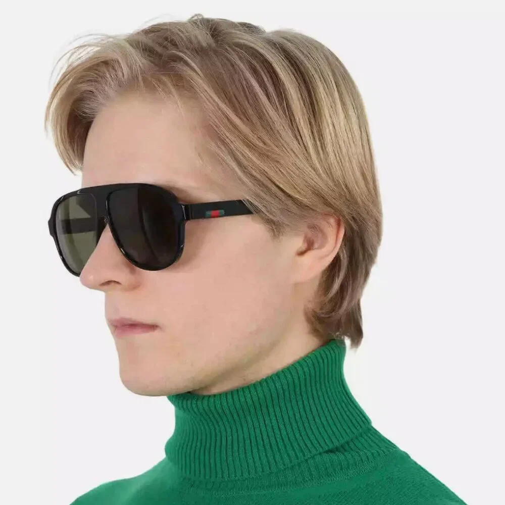NEW Gucci Green Pilot Men's Sunglasses