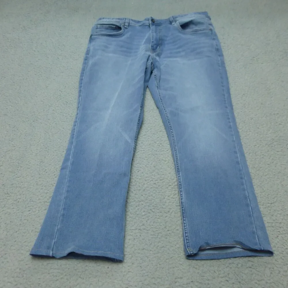 TPJ Jeans Mens 36x30 Slim (36x27) Stretch Light Wash Blue Comfortable Mid Rise