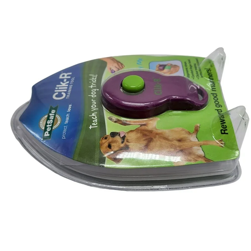 PetSafe Clik-R Click Training Tool For Dogs & Cats Purple Green