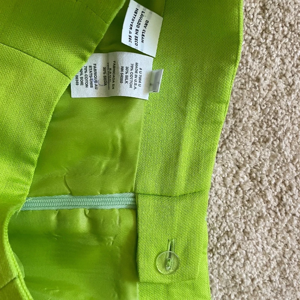 COPY - Vintage Dior Neon Green Blazer & Skirt - Size 8