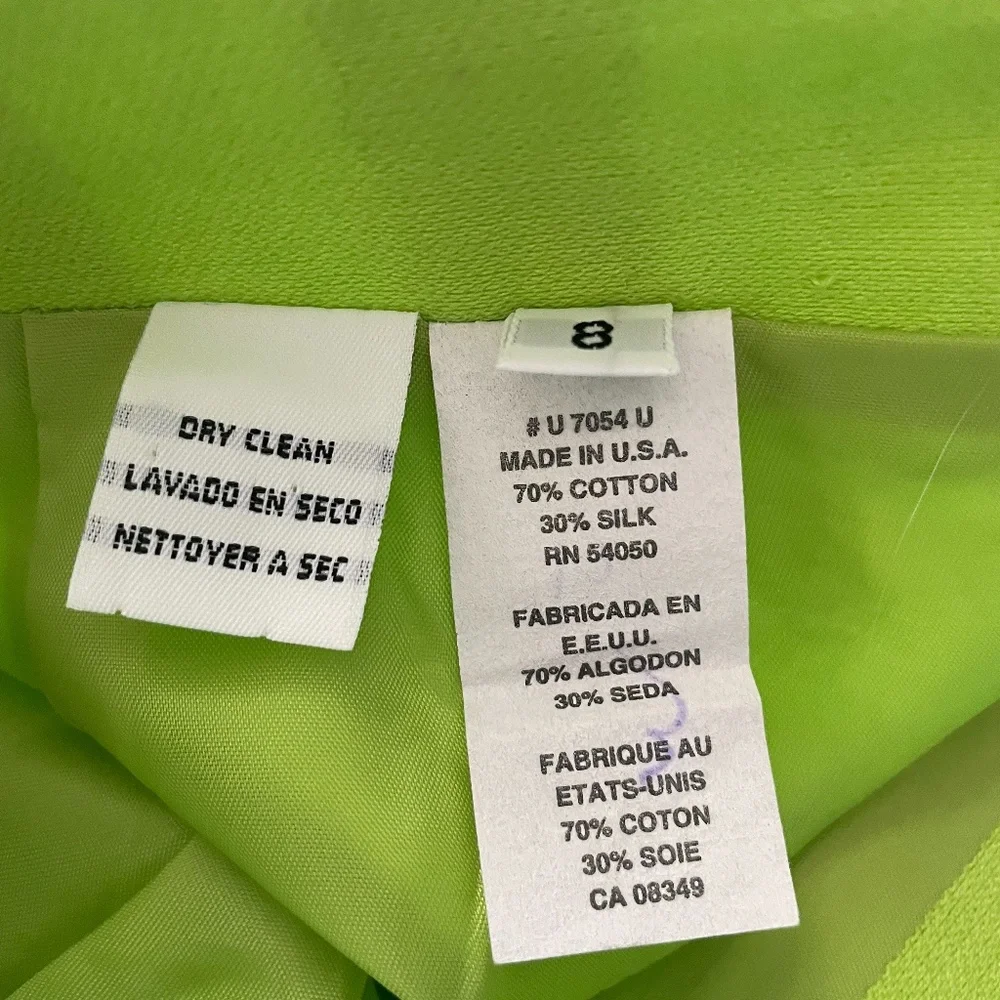 COPY - Vintage Dior Neon Green Blazer & Skirt - Size 8