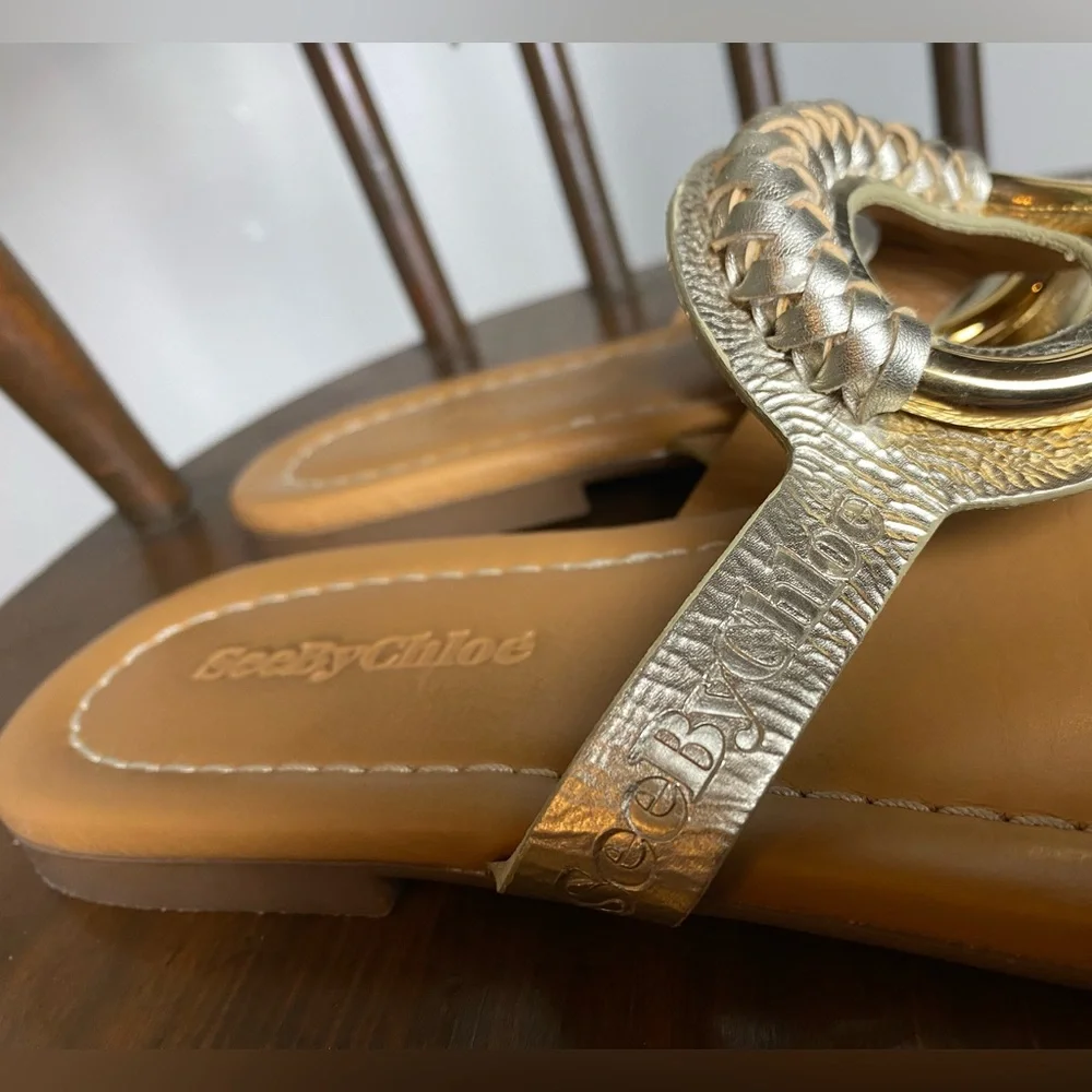 Womens See by Chloé Hana Leather Sandals Size 36 Made in Spain
