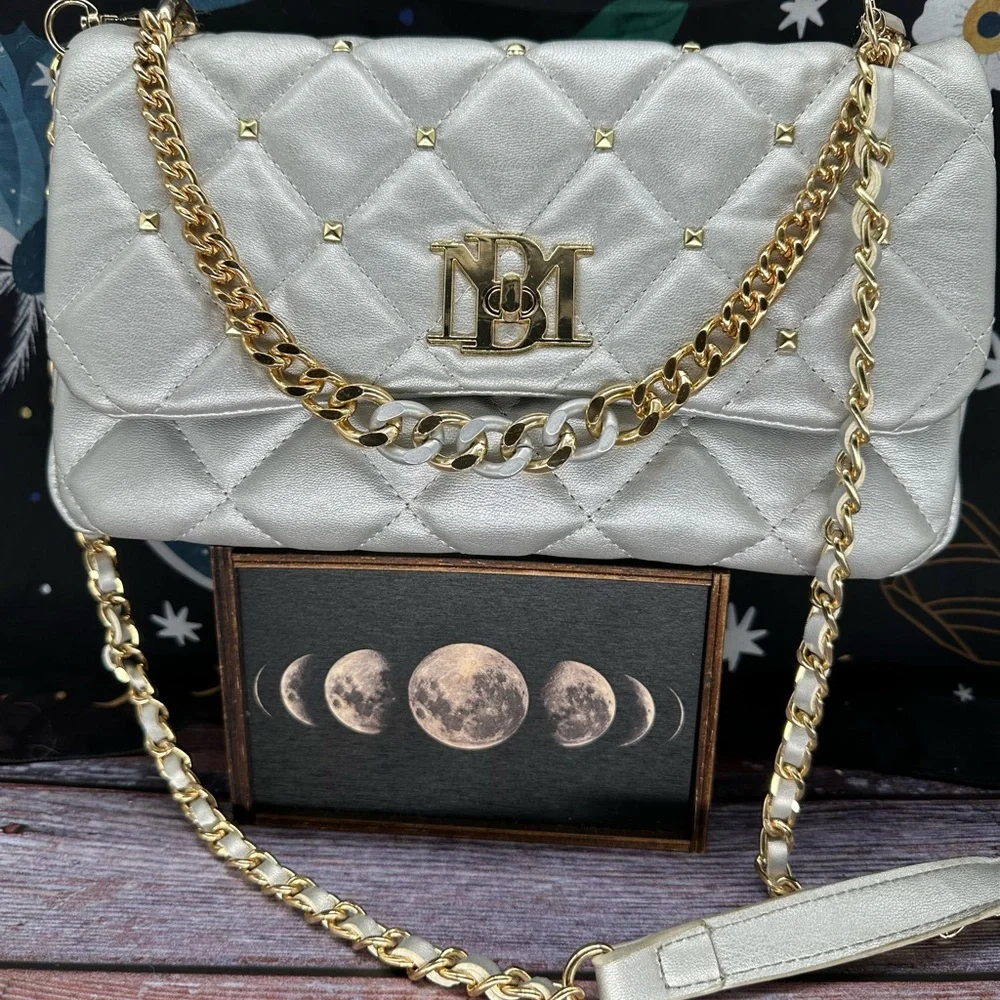BADGLEY MISCHKA | Mixed Metals Soft Quilted Bag NWT