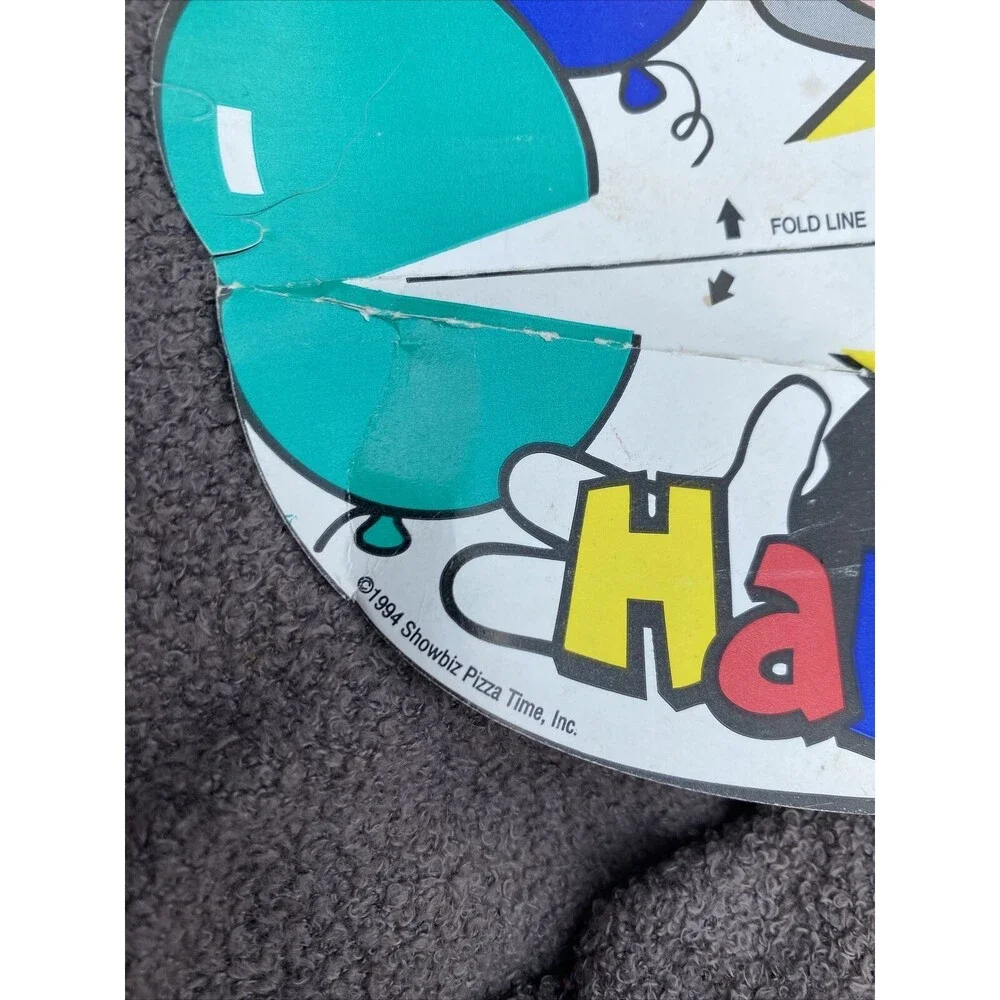 Vintage Chuck E. Cheese Happy Birthday Visor 90s