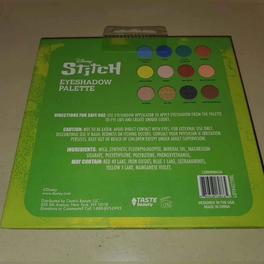 New Disney Stitch 12 Color Eyeshadow Mirror Palette