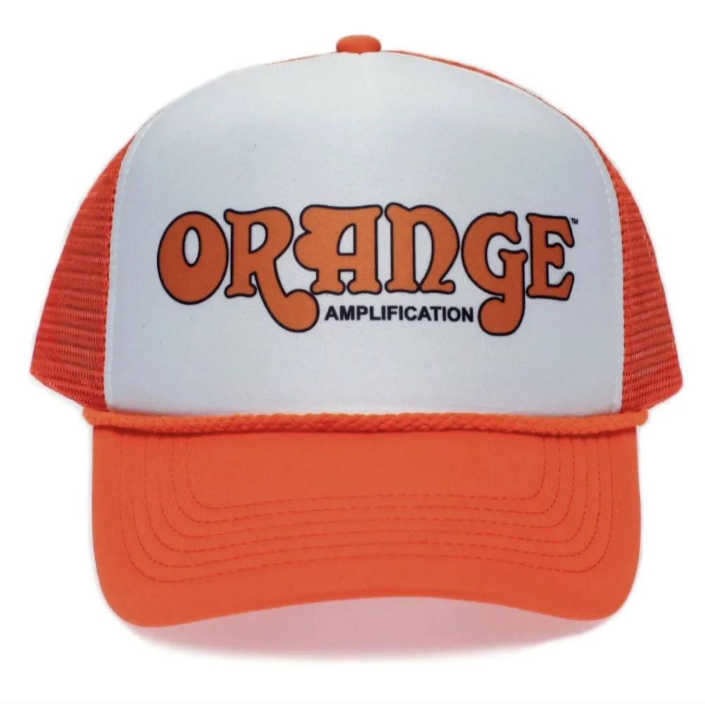 Orange Amplifier Hat Trucker Cap Amp Amplification Unisex Snapback Rocker Retro