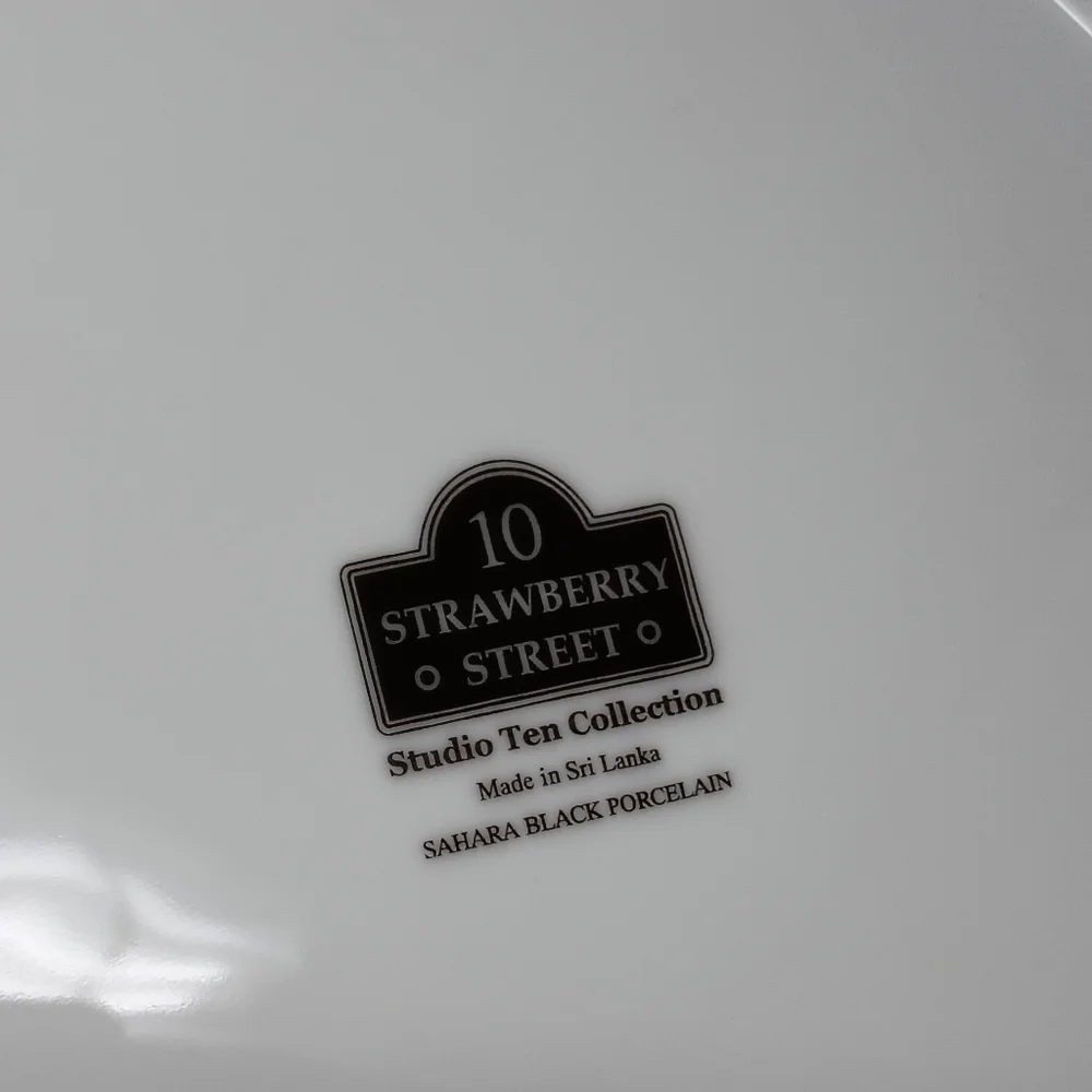 10 Strawberry Street, Sahara Black Porcelain 10.5inch Dinner Plate.