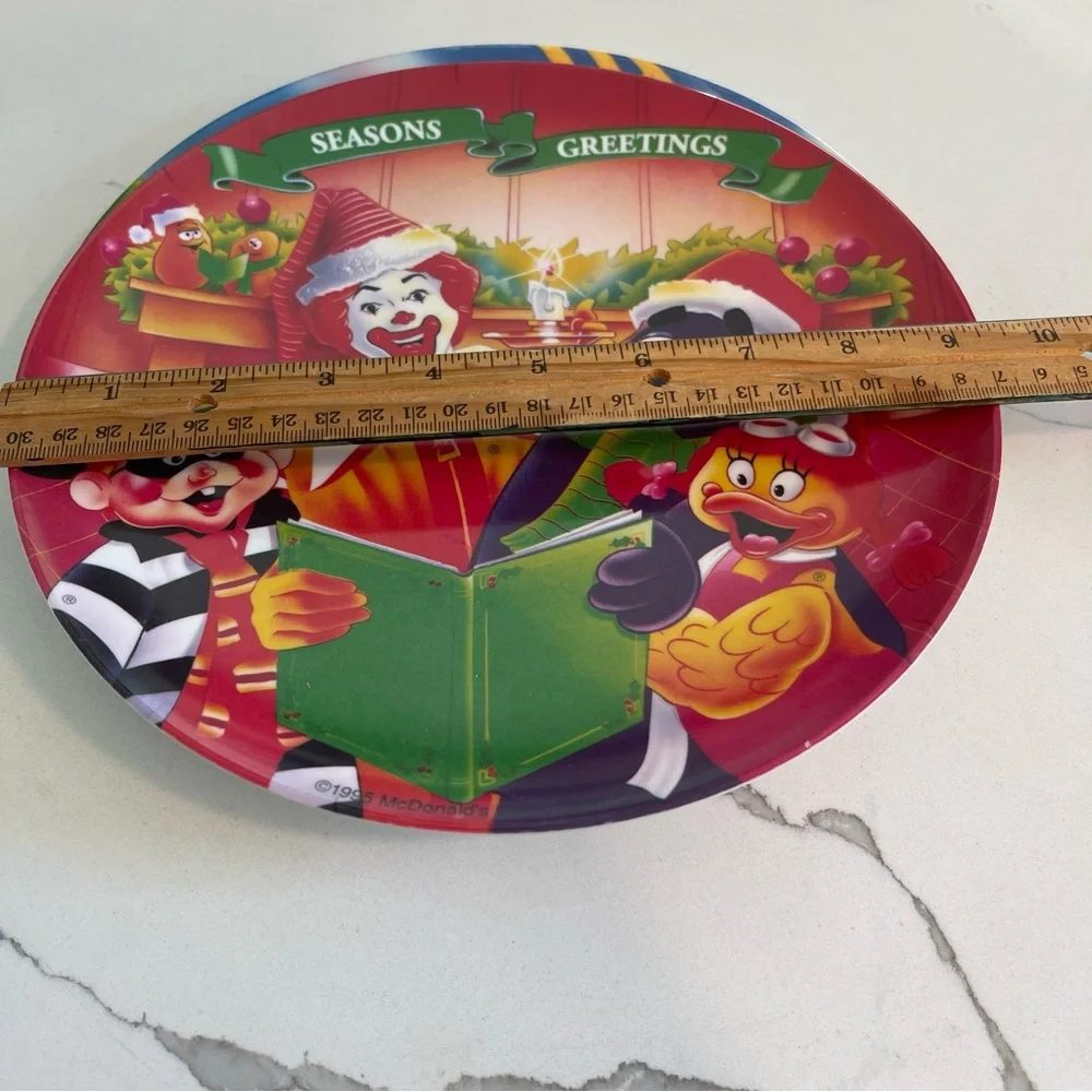 Vintage 1993 Set of 2 Ronald McDonald Plates & 1 1995 seasons greetings plate