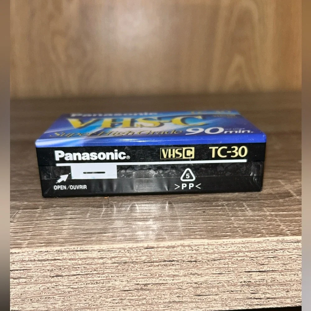 Panasonic VHS-C High Grade TC-30 Tape, 90 Min Record Time, New & Sealed