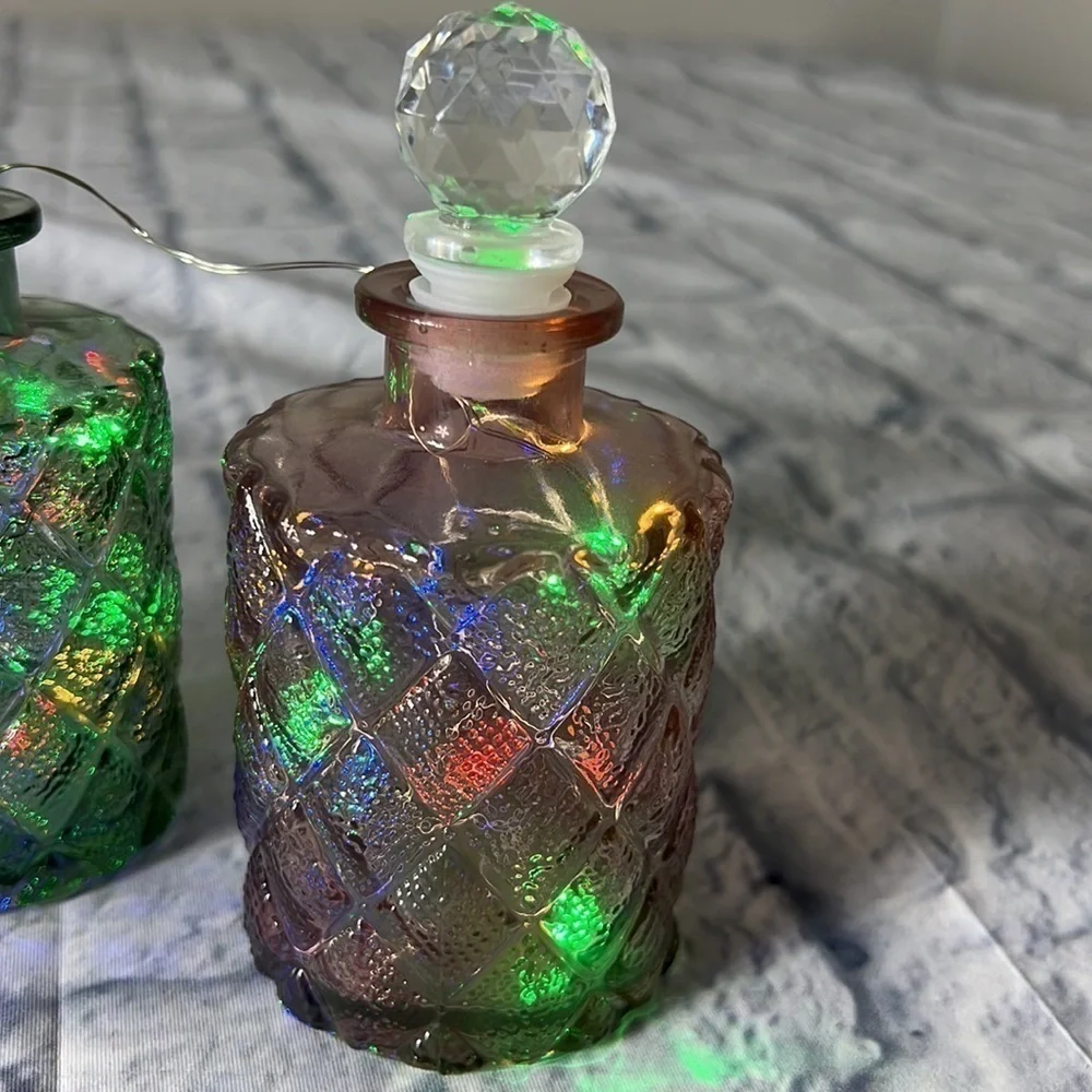 Pink bottle decanter