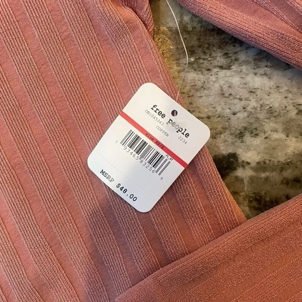 NWT Free People Lucky You Layering Top Copper Size XS/S