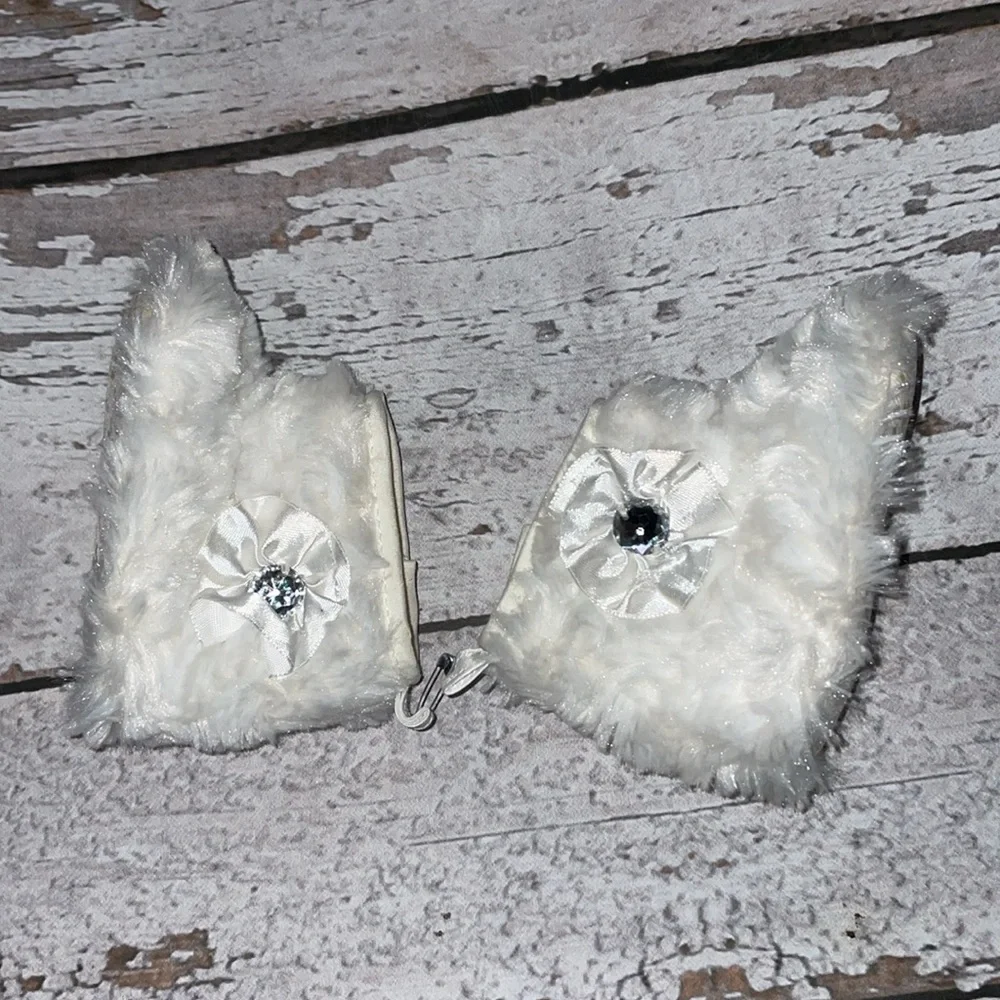 Knit & Faux Fur Baby Booties - Sz 4