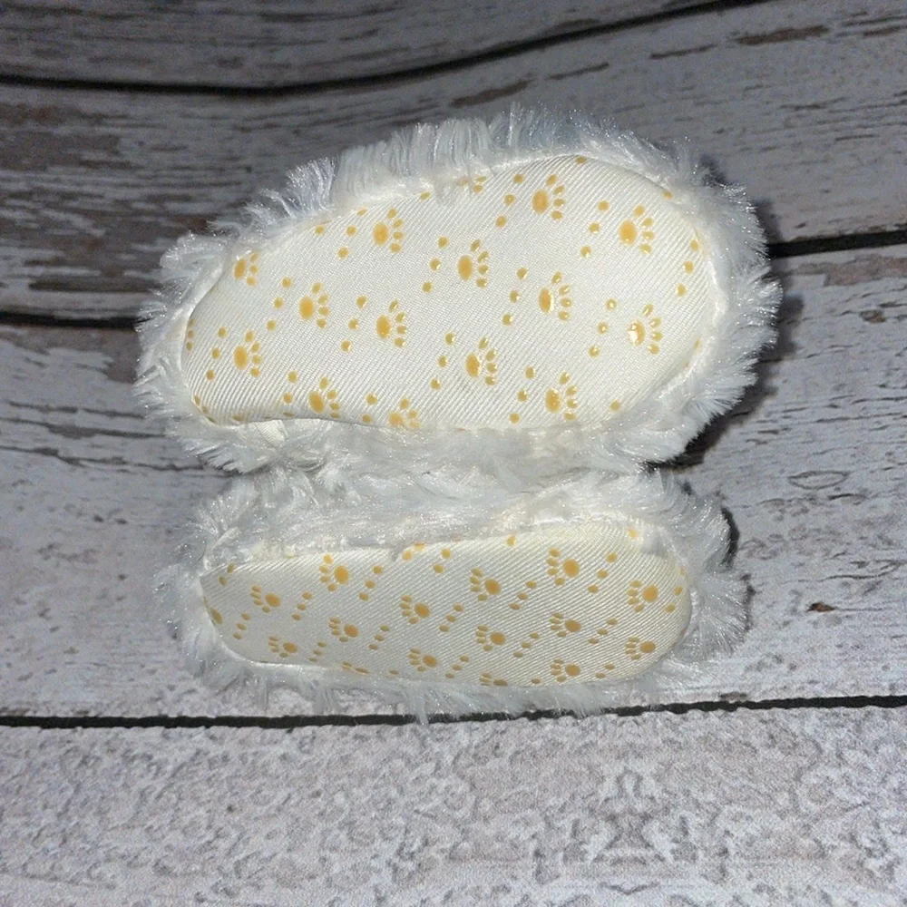 Knit & Faux Fur Baby Booties - Sz 4